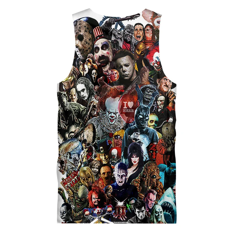 Мужская майка с объемным принтом UJWI объемная футболка большого размера черепа и