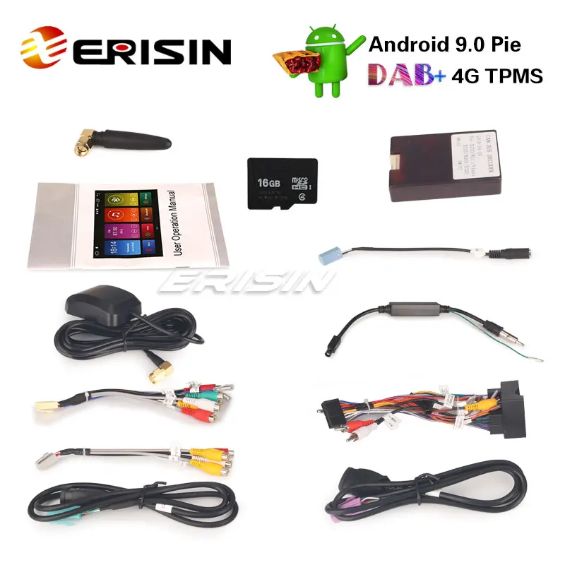 Автомобильный радиоприемник Erisin ES2983C 8 дюймов Android 9 0 DAB + 4G Wi-Fi GPS DVR система для Benz CLK