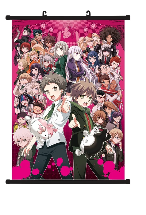Настенный постер Danganronpa Dangan Ronpa Свиток для домашнего декора аниме 40x60 см|home decor|wall