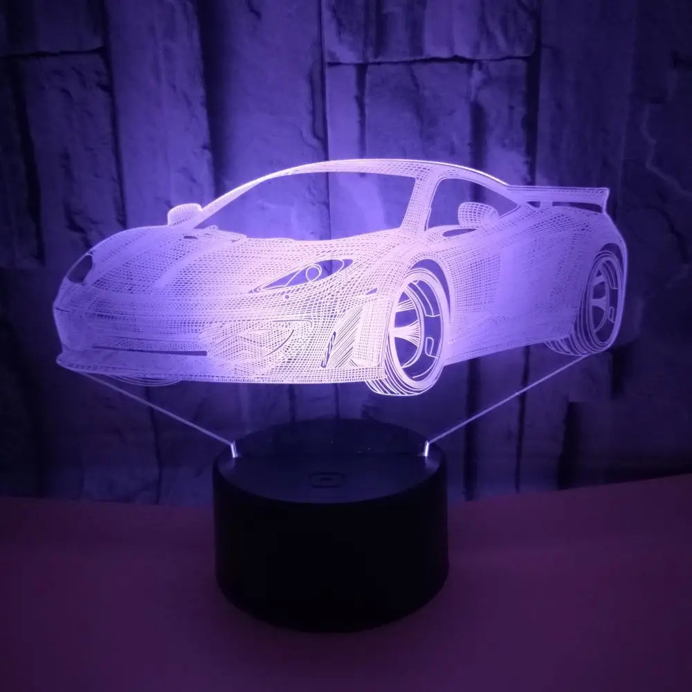 Распродажа новых автомобилей Цветной яркий 3d свет с дистанционным сенсорным
