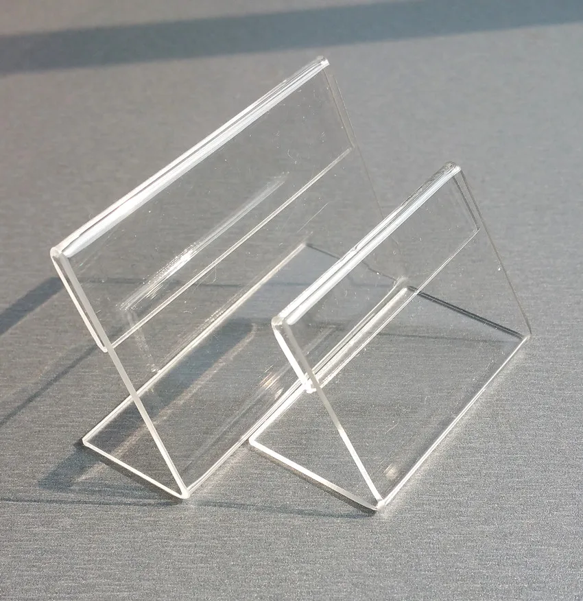 Прозрачный акриловый пластиковый настольный знак t1 3 мм ценник этикетка бумажный