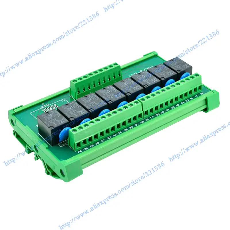 Модуль управления реле Omron 8 каналов 24 В 10 А модуль интерфейса DIN-рейки OMRON катушка