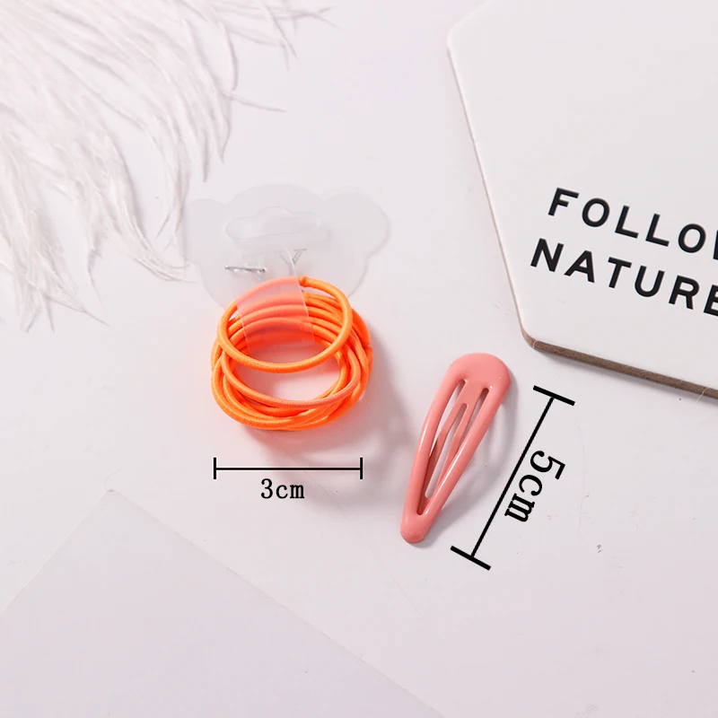 New 20PCS=10 Rubber Bands 10 Hairpins Girls Colorful Elastic Hair Band Ponytail Holder Scrunchies Headband Kids Accessories | Детская
