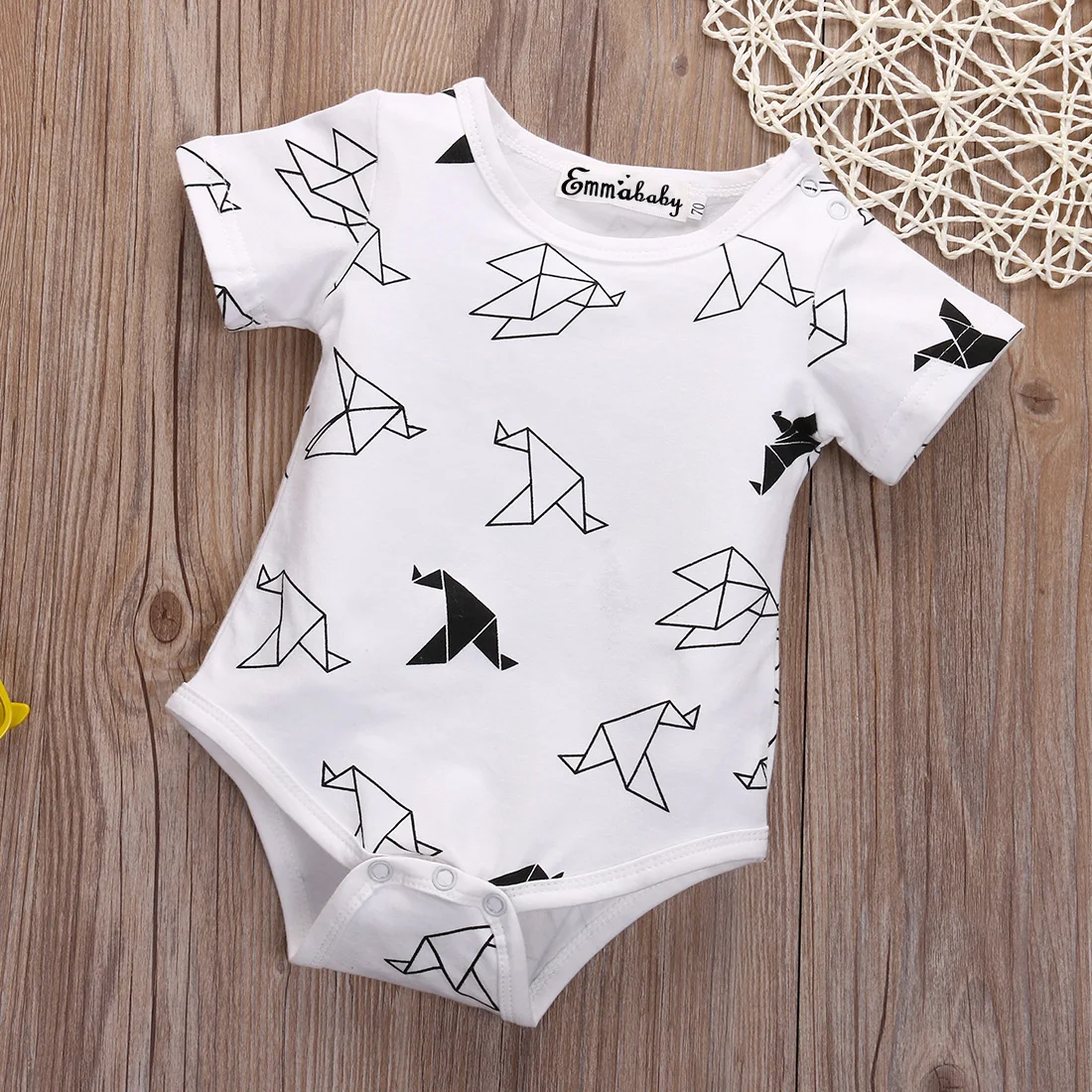 Hot Newborn Baby Girls Boys Origamibirds Rompers 1PCS Jumpsuit Clothes Outfits | Мать и ребенок