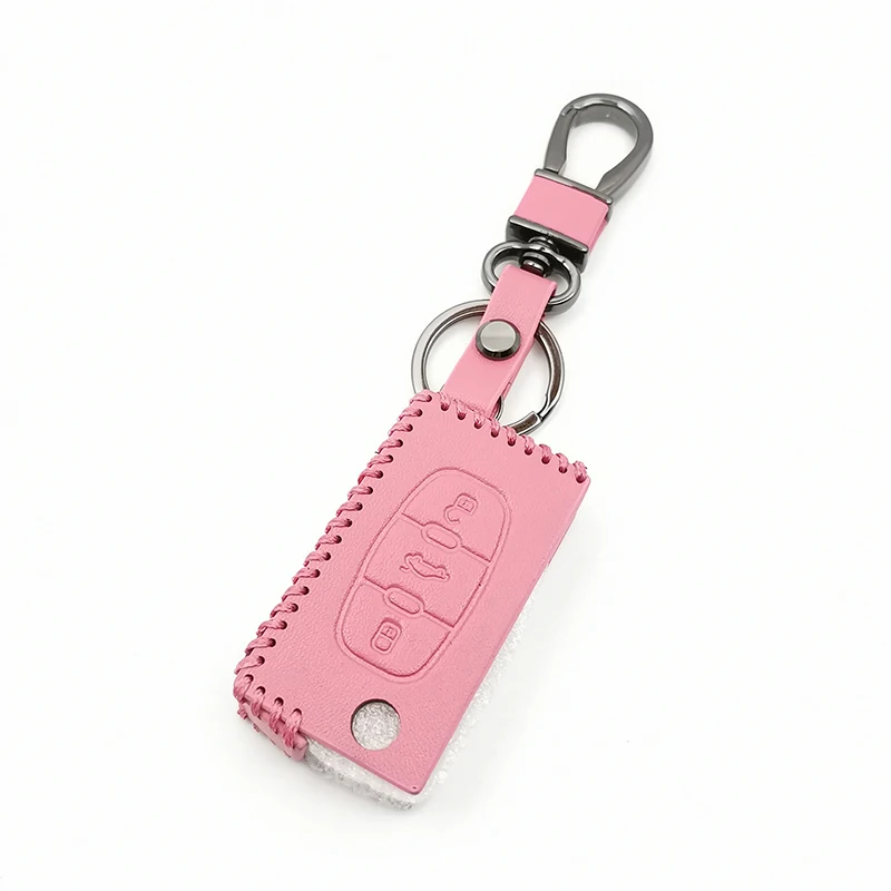 

Горячая Распродажа 100% кожаный чехол для автомобильных ключей, чехол для peugeot 207 307 308 407 408 для Citroen C3 C4 C4L C5 C6 Флип складной гексакоптер 3 Кнопка ...