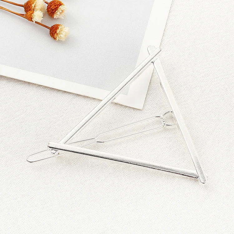 Треугольная металлическая заколка для волос женщин и девочек Элегантные Заколки