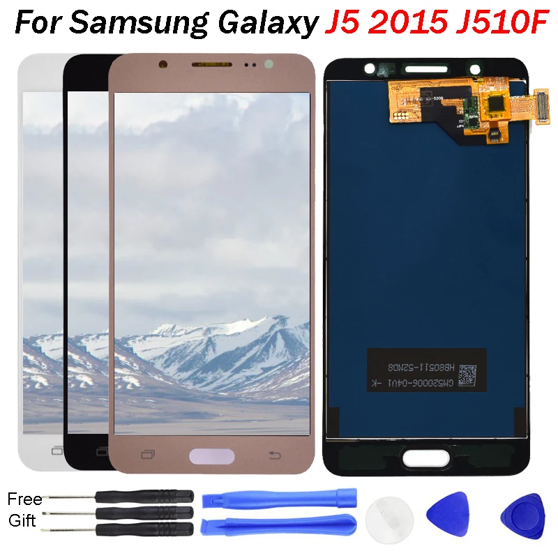 Для samsung Galaxy J5 ЖК-дисплей Дисплей J510FN J510F J510G J510Y J510M J510 кодирующий преобразователь сенсорного экрана в сборе для samsung j510 ЖК-дисплей
