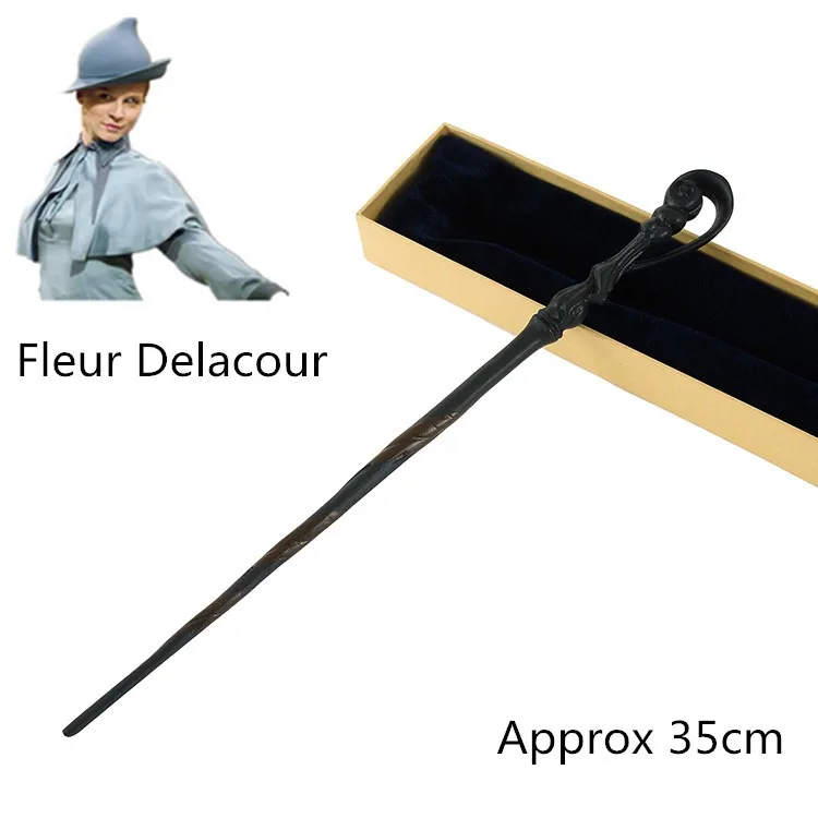 НОВЕЙШИЙ МЕТАЛЛИЧЕСКИЙ Железный сердечник новейшее качество Deluxe Harri Movie COS Fleur Delacour волшебные палочки/палочка с подарочной коробкой упаковка