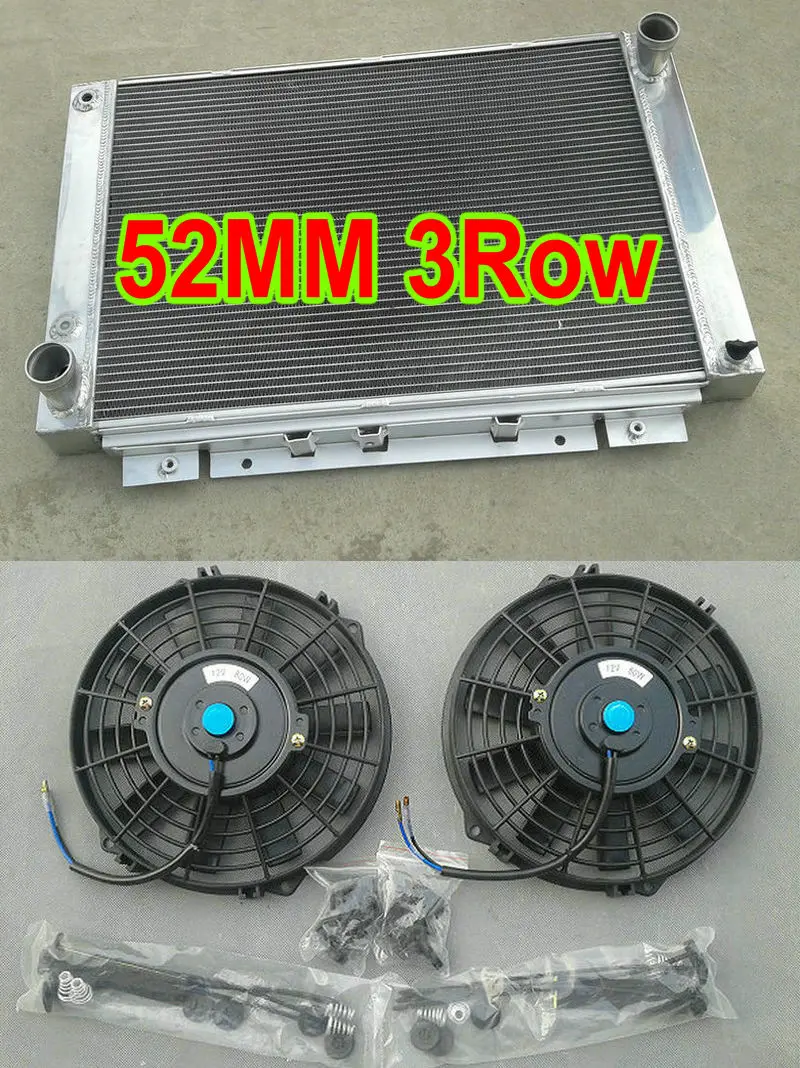 Новый алюминиевый радиатор + вентиляторы для Ford Thunderbird V8 390 427 428 6.4L 7.0L 1964 1965 1966 64 65