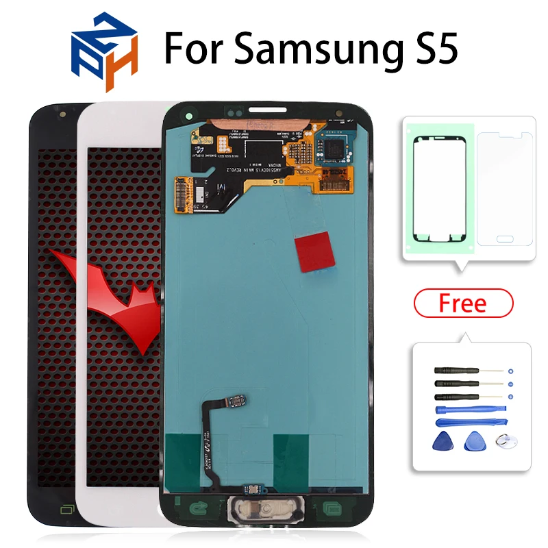 ЖК дисплей Pantalla для Samsung Galaxy S5 Дисплей i9600 G900 G900F G900M Экран сенсорный экран sm