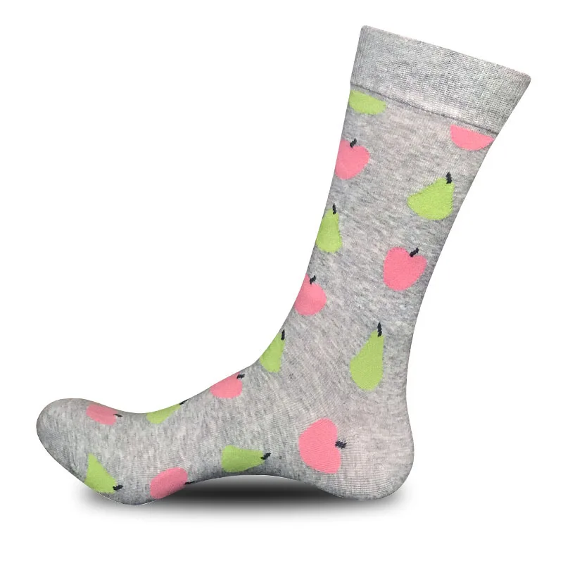 Best Selling New Men Winter Casual Socks Fashion Trend Stockings Personality Fruit pattern Men's 1 Pair = 2 Pieces | Мужская одежда