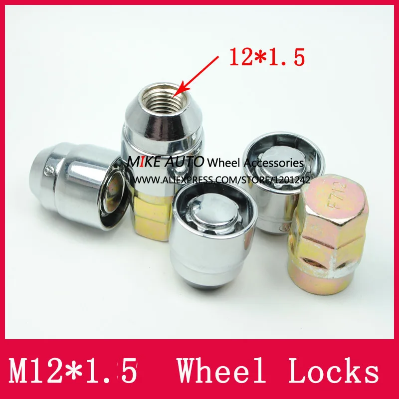 4 гайки + 2 ключа m12x1 5 замкнутые гайки/колёсные замки противоугонная Защитная