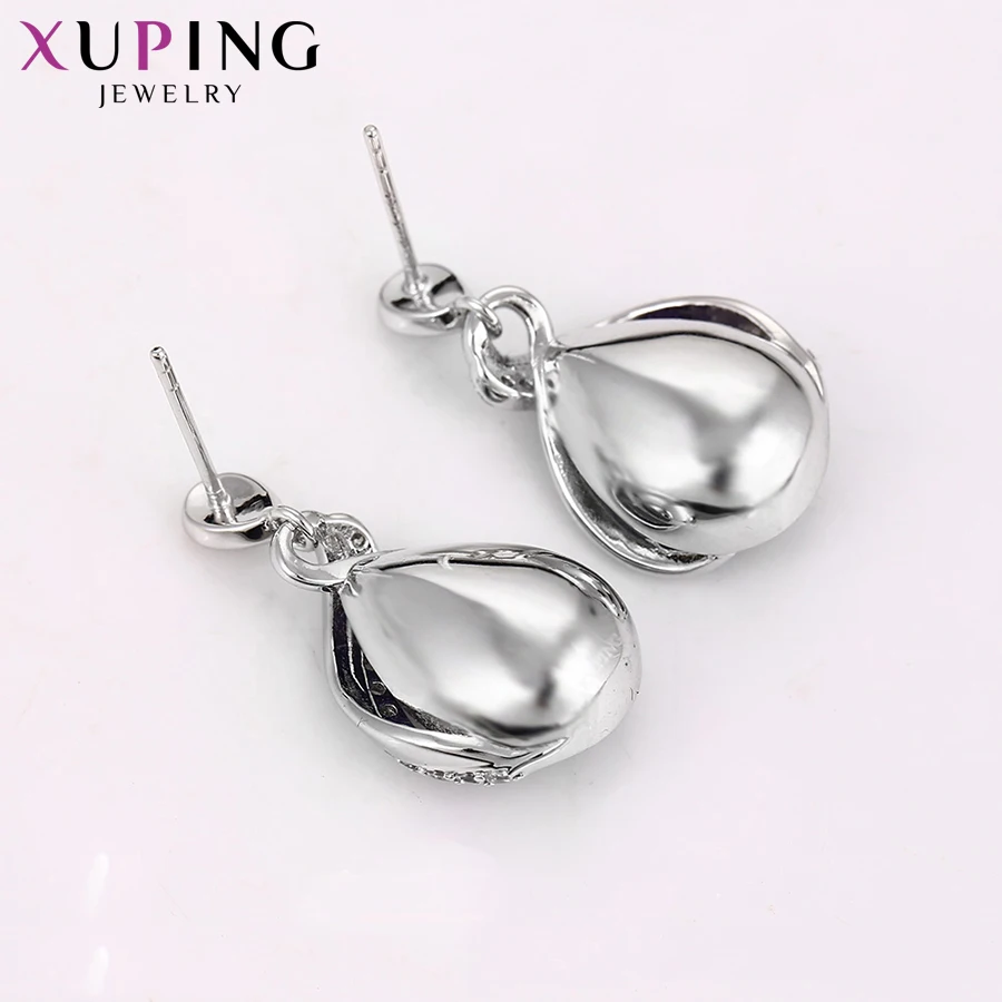 Xuping простые круглые серьги кольца темпераментные кристаллы от Swarovski Роскошные