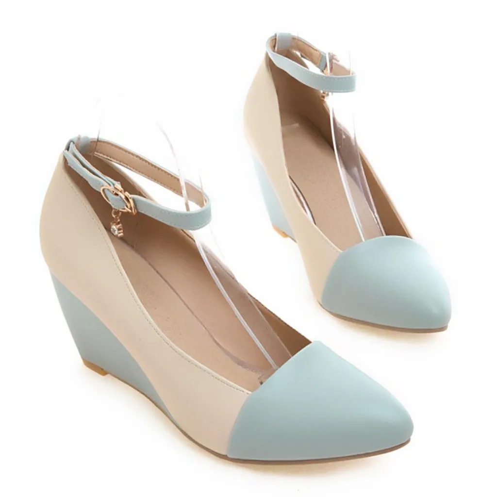 SAGACE/Женские однотонные туфли на танкетке и высоком каблуке повседневная женская