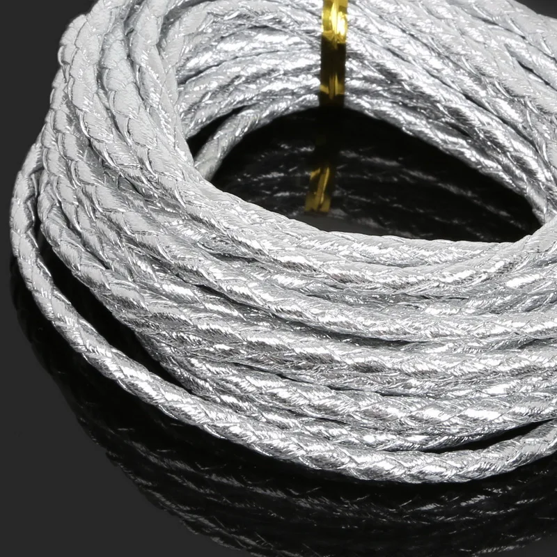 4 мм 5 м разноцветные круглые плетеные шнурок из искусственной кожи для