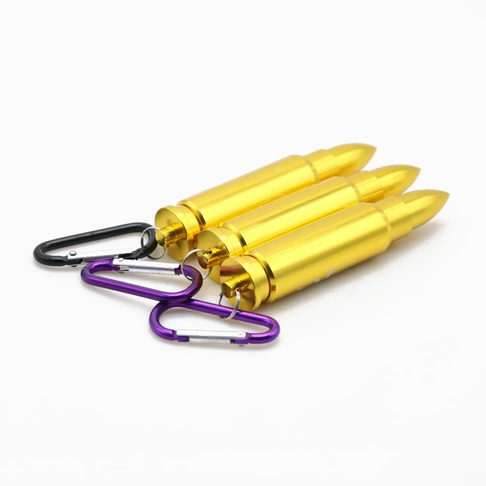 50 шт пуля стиль золотой брелок для ключей коробка хранения таблеток портативная