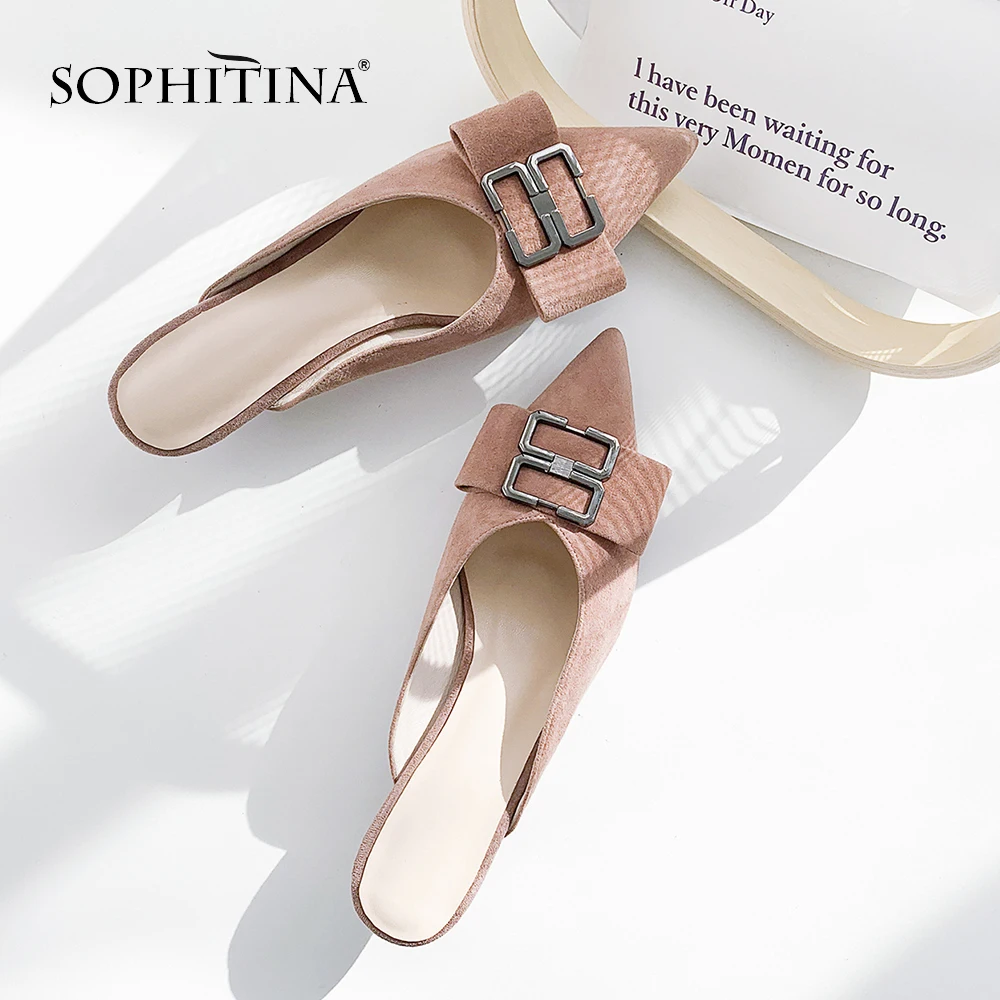 SOPHITINA/Специальные женские туфли лодочки Модные детские замшевые высокого