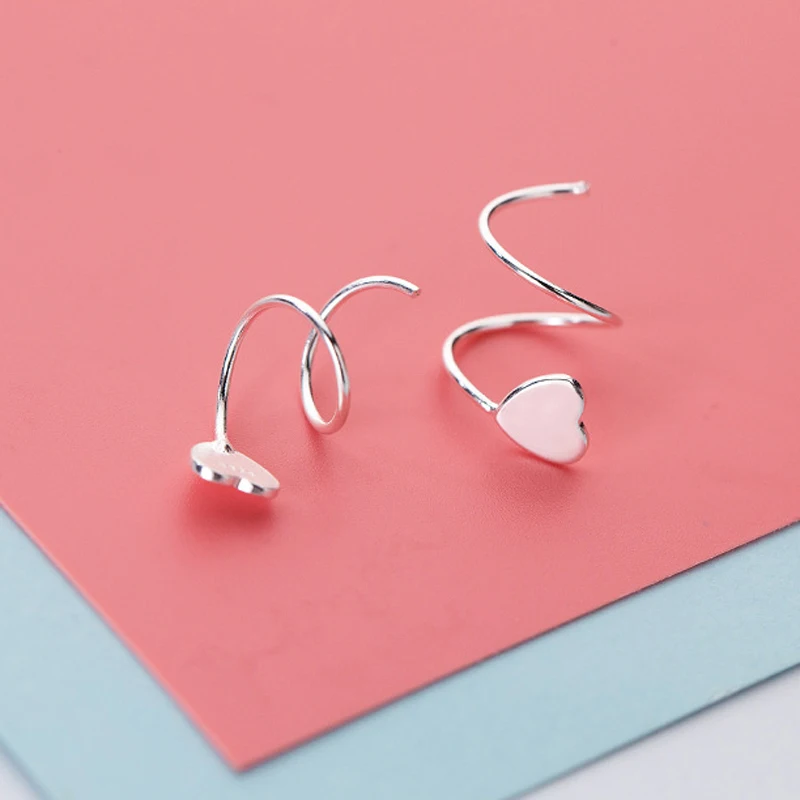 Серьги NBSAMENG из серебра 100% пробы в виде маленького сердца серьги сережек плотно