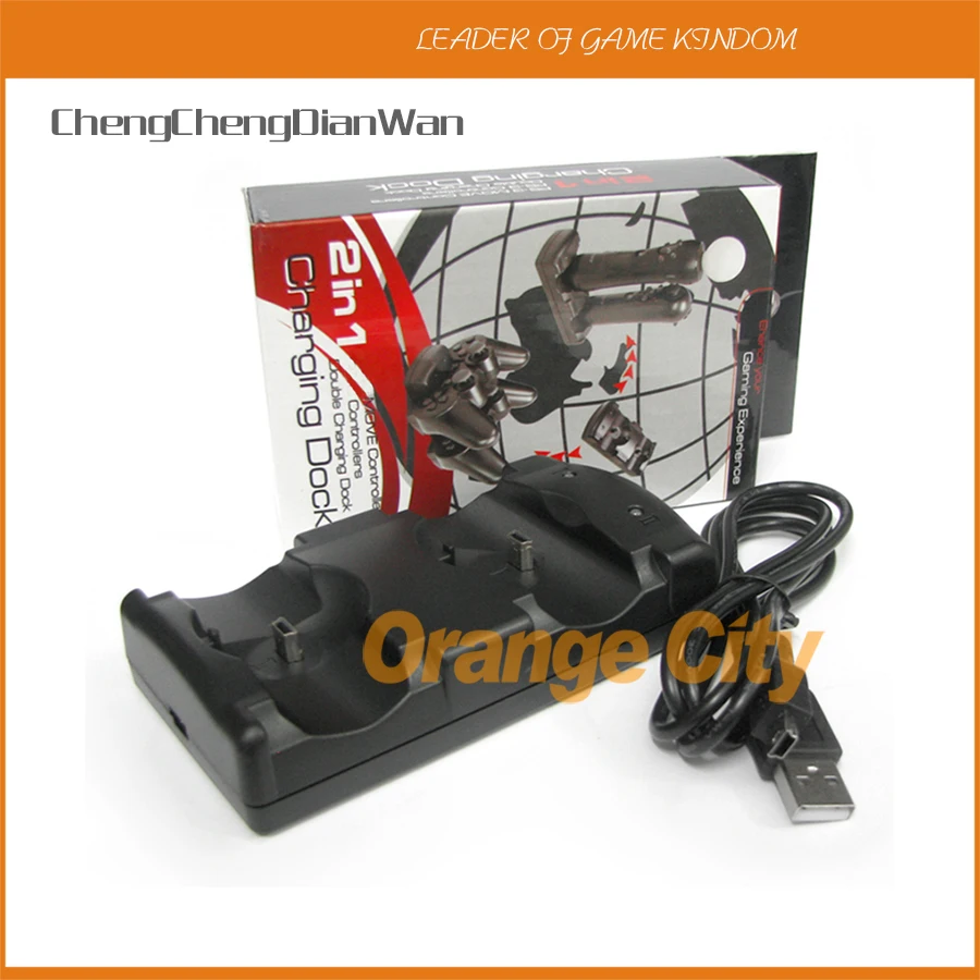 ChengChengDianWan 2 шт./лот в 1 двойная зарядная док станция для ps3 контроллер playstation 3|lot|lot lot