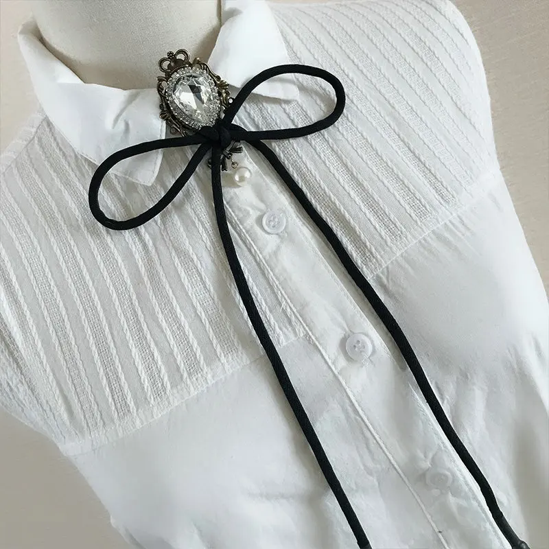 Rhinestone Bow Tie Британская женская рубашка лента Боло галстук-бабочка галстук-платок индивидуальный ручной работы мужской свадебный костюм вечерние галстук с кристаллами Стразы галстук-бабочка - Цвет: Rhinestone Bow Tie