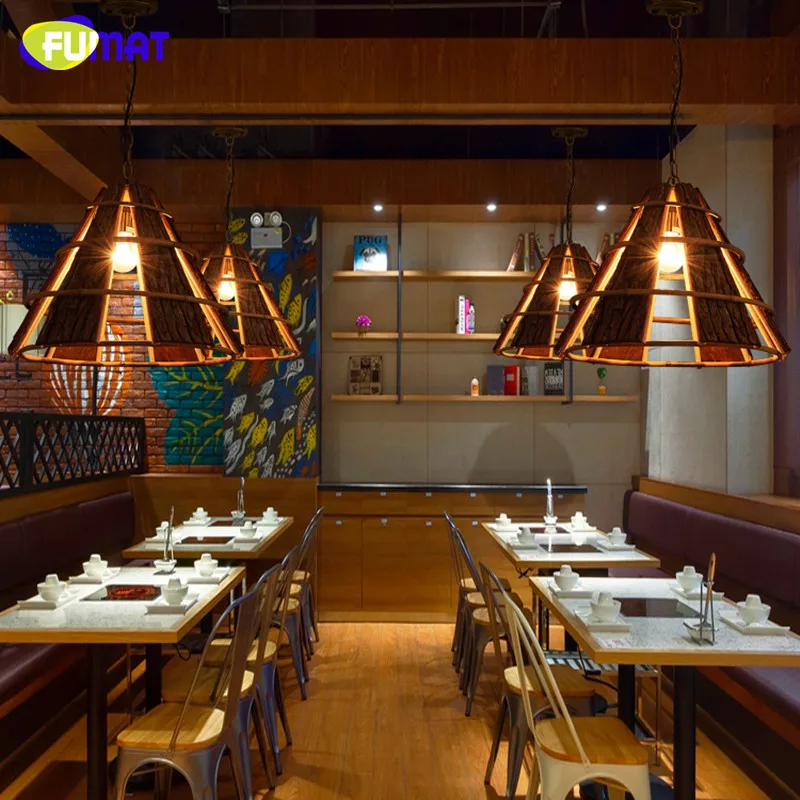 Фумат винтажные промышленные кантри подвесные лампы столовая Кафе одежда