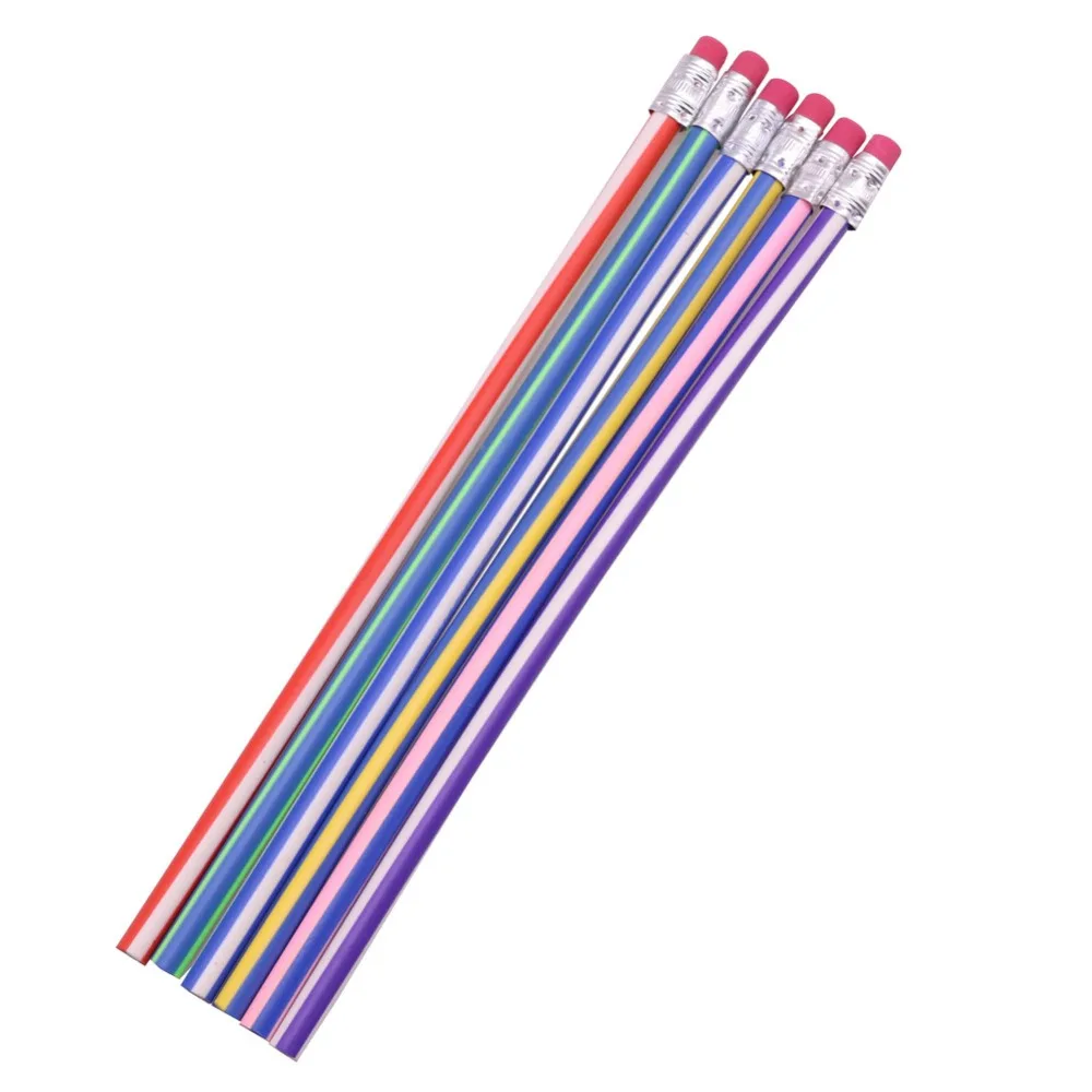 

Loss Sale 12 pcs HB Black Painting Pencil 190*6mm Soft Pencil Arbitrary Bending Children Learning Stationery Pen