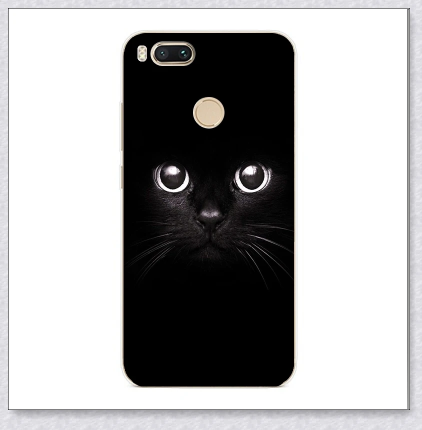 black cat Силиконовый чехол для Xiaomi mi A1 чехол 5,5 'с принтом животных, чехол s для Xio mi Xiaomi mi A1 mi A1, чехол для телефона s, чехол-бампер - Цвет: black cat