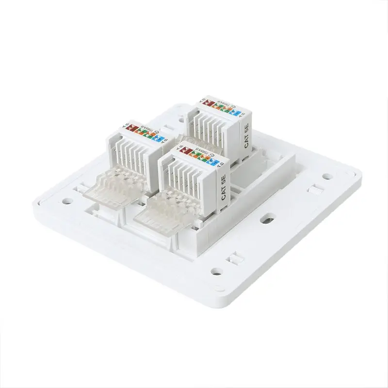 Фото Панель компьютерной розетки 86 типа CAT5E, сетевой модуль RJ45, кабель, интерфейсный разъем, настенный S №5