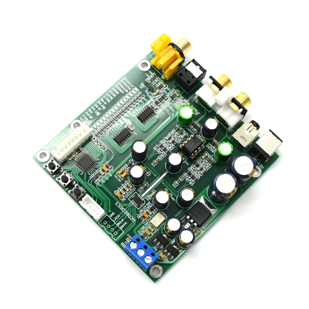 Lusya ES9038 Q2M DAC DSD декодер поддержка IIS DSD коаксиальный волоконный вход 384 кГц DOP с OLED D5-001