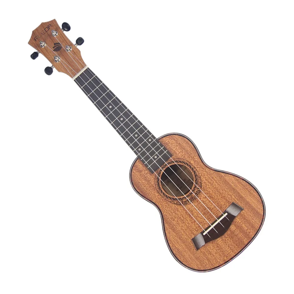 FLEOR Укулеле сопрано красное дерево Ukelele Uke 21 дюймов 15 ладов 4 струнные гитары ra