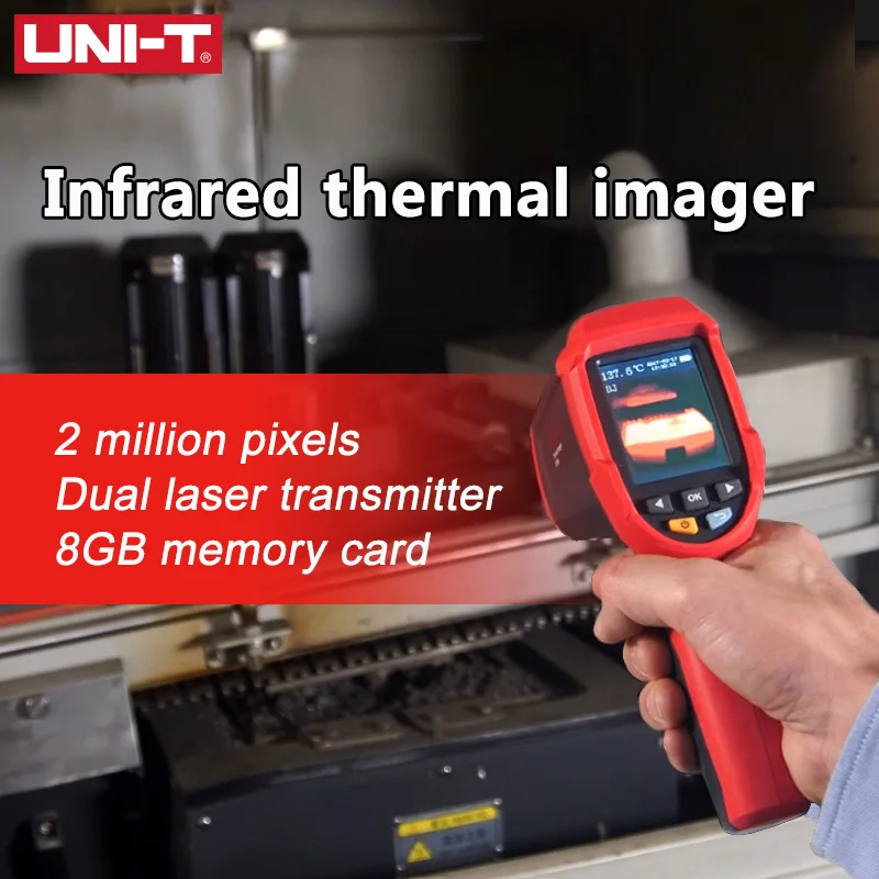 UNI-T UTi80 тепловизионная камера Инфракрасный термометр Imager-30C до 400C градусов 4800 пикселей Высокое разрешение цветной экран