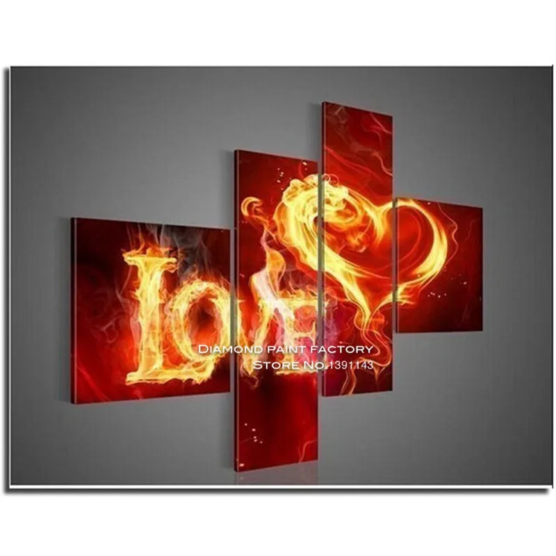 

Scenery 3D DIY Diamond Embroidery Painting flame love Cross Stitch square Full Mosaic pattern dill Crafts Multi Decor picture