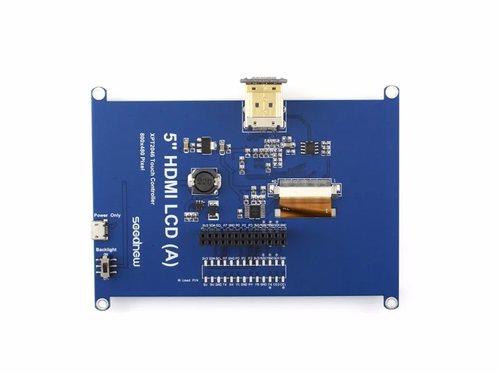 5 &quotHDMI LCD (A) Raspberry Pi 800x480 разрешение резистивный сенсорный контроль поддерживает