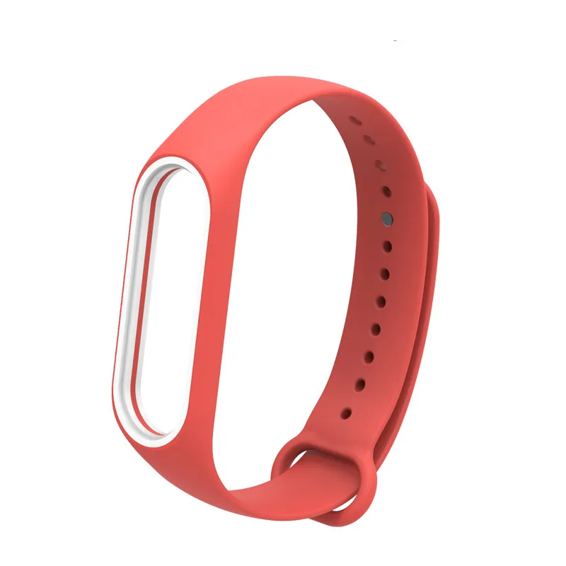 Mi Band 3 4 спортивный ремешок браслет часы силиконовый ремешок для xiaomi mi band 3 4 аксессуары браслет для xiaomi mi Band 3 ремешок - Цвет: Orange White