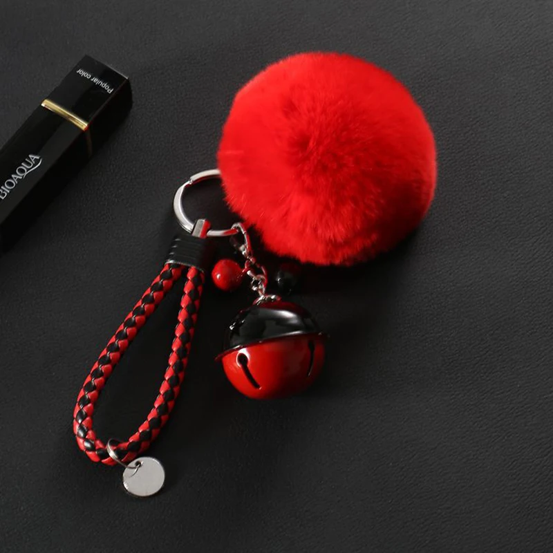 Плюшевые брелки простой меховой помпон подвеска искусственный мех животные