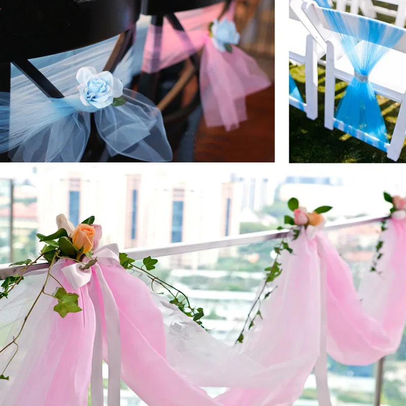 Фатиновая ткань 48 см x 10 м, Тюлевая пачка, Rouleau Mariage Organza Laser DIY, товары для дня рождения, вечеринки, свадебного декора 8Z