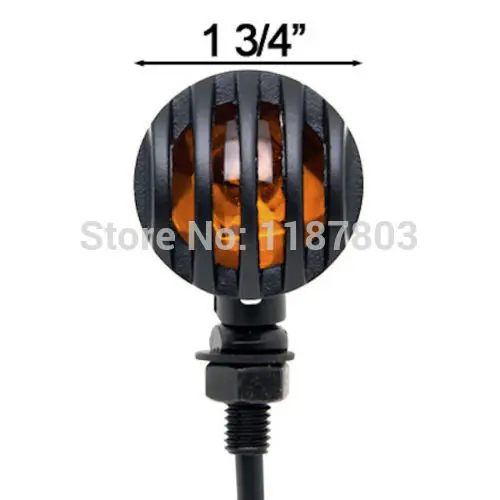 Металлическая пуля черная Янтарная лампа мотоциклетный указатель поворота