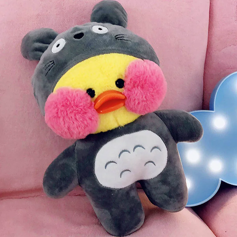 D Kawaii LaLafanfan кафе утка плюшевая игрушка милая Желтая Утка Мягкая кукла животные куклы детские игрушки подарок на день рождения для детей - Цвет: D