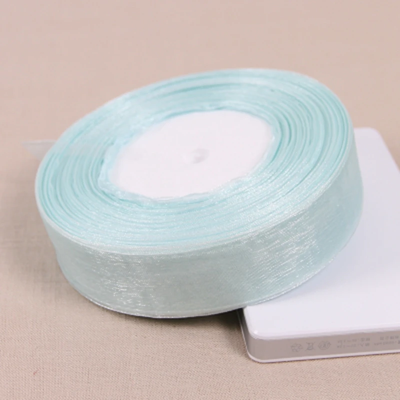 50 yards Top Quality 1&quot Organza ribbon for gift &amp box packing hair wreaths accessories 1157 | Дом и сад