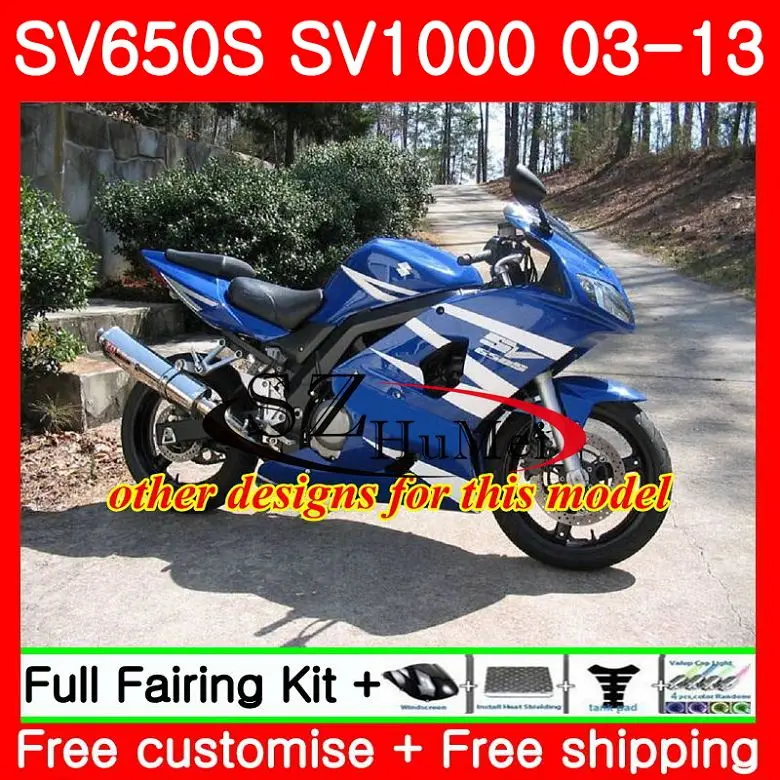 Обтекатель для SUZUKI SV1000S белый SV650S 03 04 05 06 07 08 09 10 13 106SH3 SV 1000S 650S 2003 2004 2005 2006 2007 2008 2009