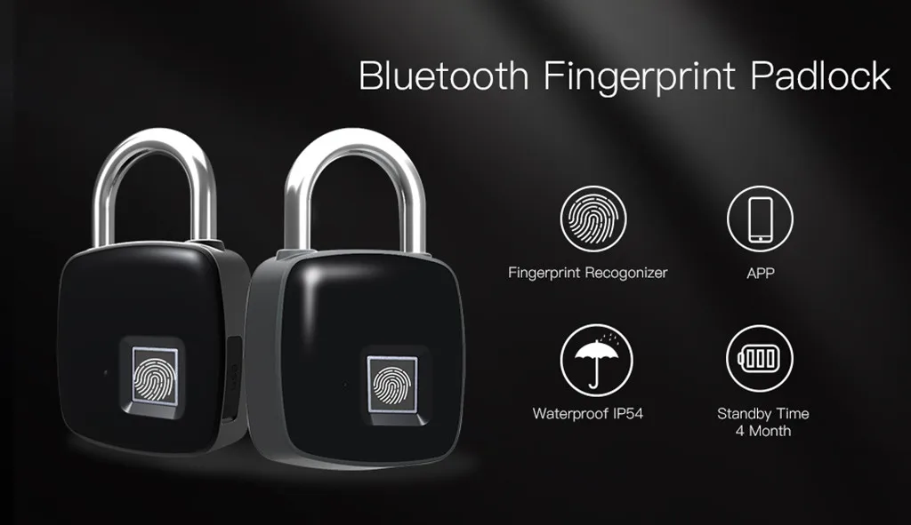 Anti-theft отпечатков пальцев ID Smart замок без ключа чемодан двери сумка замок водостойкий Супер длительным временем ожидания электронный замок