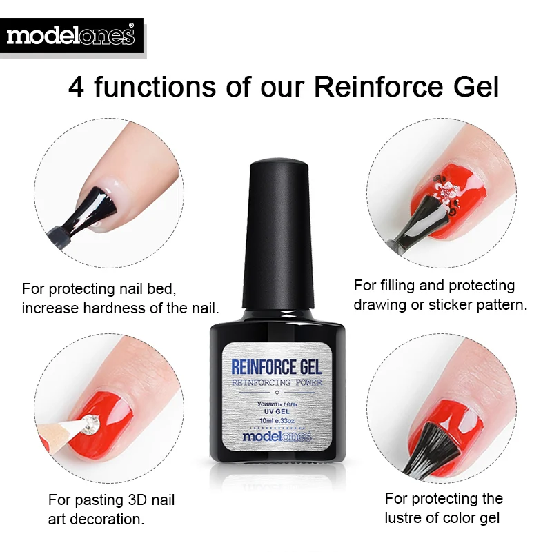 Укрепляющий Гель лак для ногтей Modelones УФ Базовое покрытие праймер верхнее гель