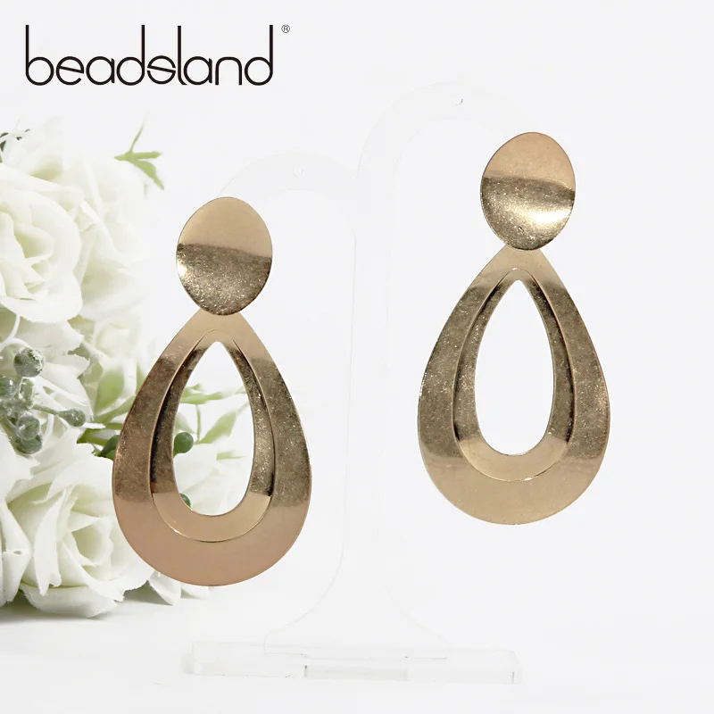 Beadsland висячие серьги металлическая капля воды дизайн модные капли для женщин и