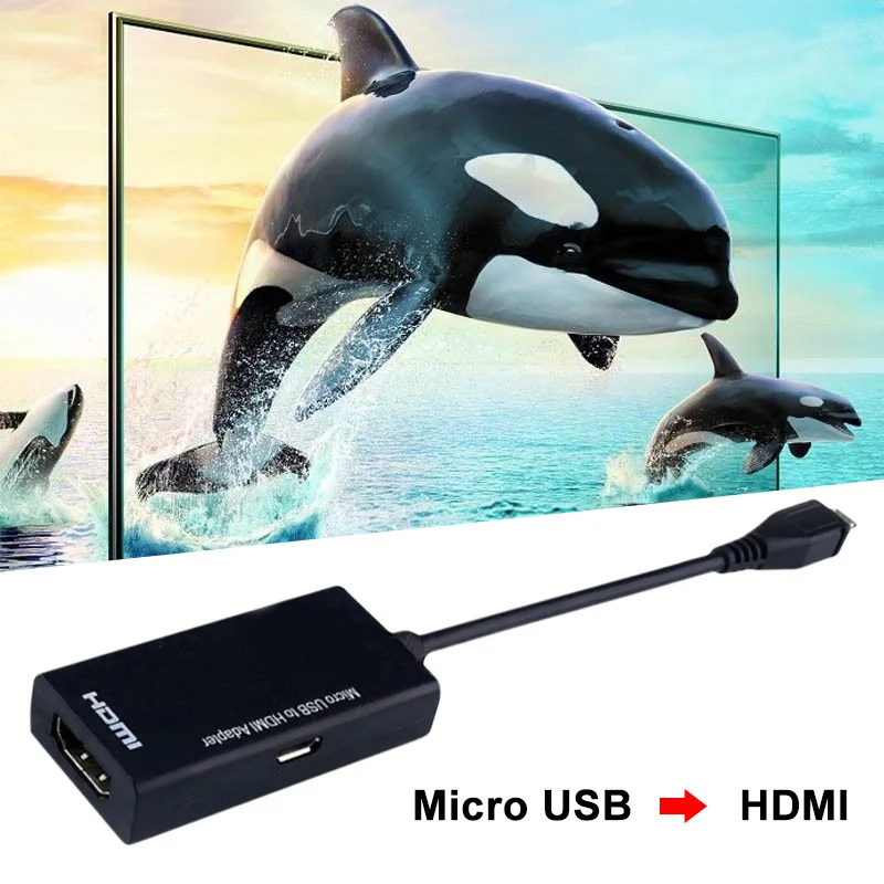 Кабель-переходник Micro USB/HDMI штекер-гнездо высокоскоростной HDTV для телефона