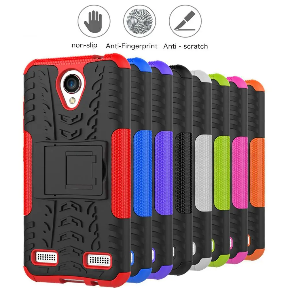 Heavy Duty kickstand Гибридный Броня Крышка TPU чехол кожи для zte лезвие A520|Чехлы-портмоне| |