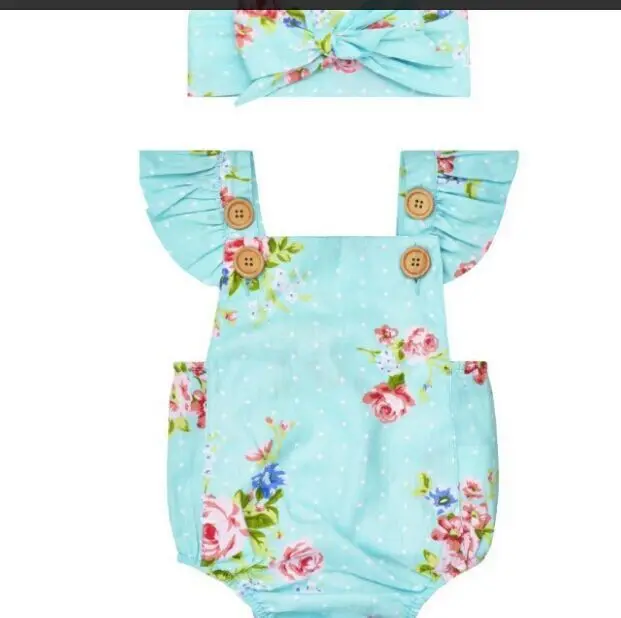 Новинка 2017 года Детский комбинезон Модная одежда с цветами для новорожденных