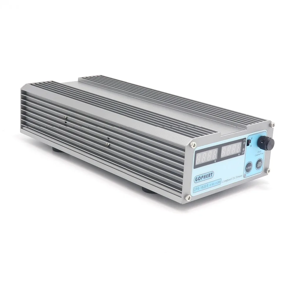 CPS-1620 300 Вт(110Vac/220Vac) 0-16 В/0-20A, Gopher компактный цифровой Регулируемый источник питания постоянного тока CPS1620+ вилка EU/US