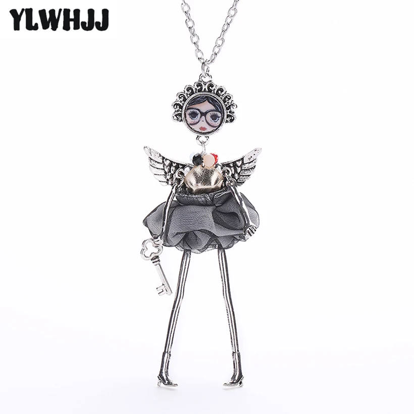 YLWHJJ 2017 новинка женская кукла милые длинные ожерелья и кулоны ручная работа