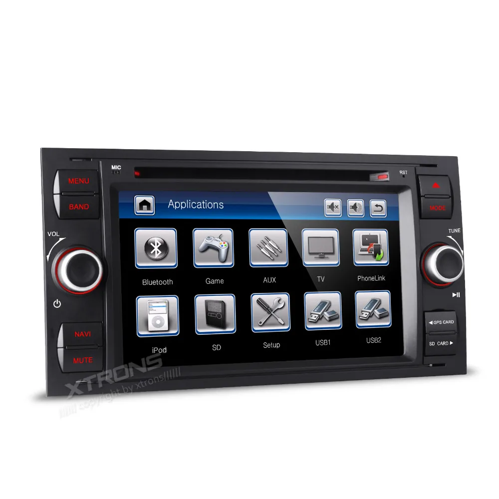 XTRONS 7 &quotцифровой сенсорный экран 2 din автомобильный DVD плеер GPS для Ford Focus II C Max S Galaxy