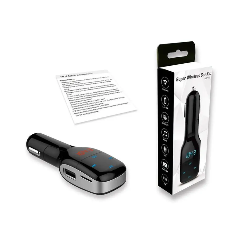 Bluetooth FM передатчик Радио адаптер автомобильный комплект с двумя выходами USB 5 V/3.4A